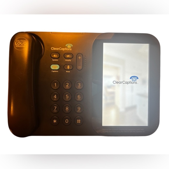 Clear Captions Blue Telephone For Hearing Impaired Amplified Captioning Phone - Picture 4 of 13